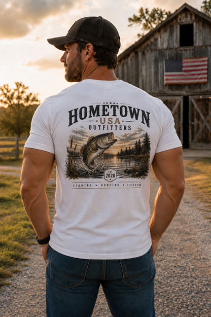 Hometown USA Outfitters® Bass at Sunset Graphic Tee