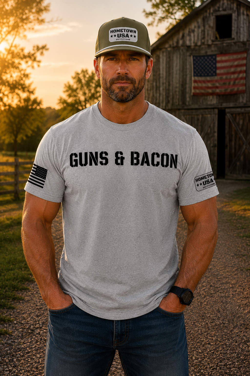 GUNS & BACON TEE